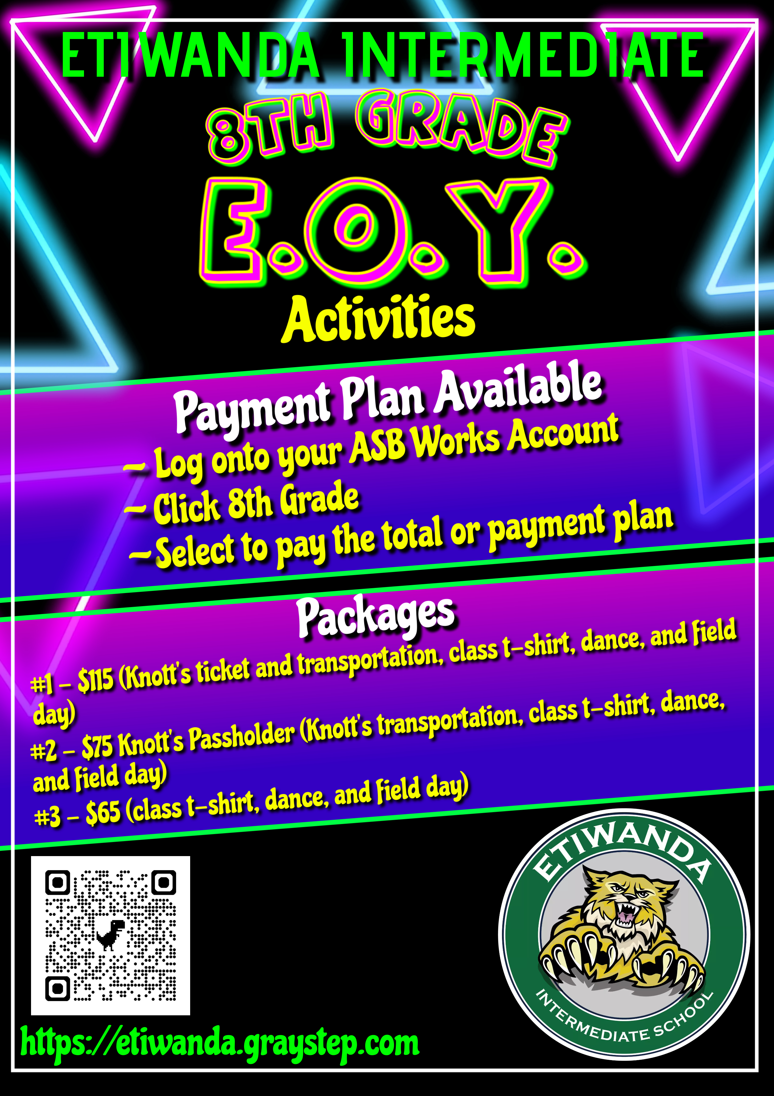 8th Grade Payment Options