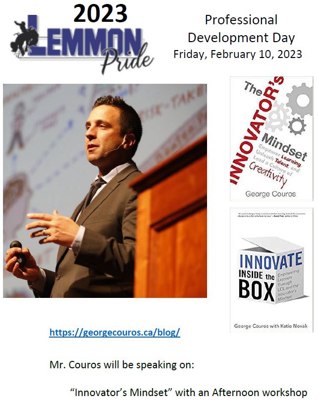 George Couros will present at the 2023 Lemmon Pride Day