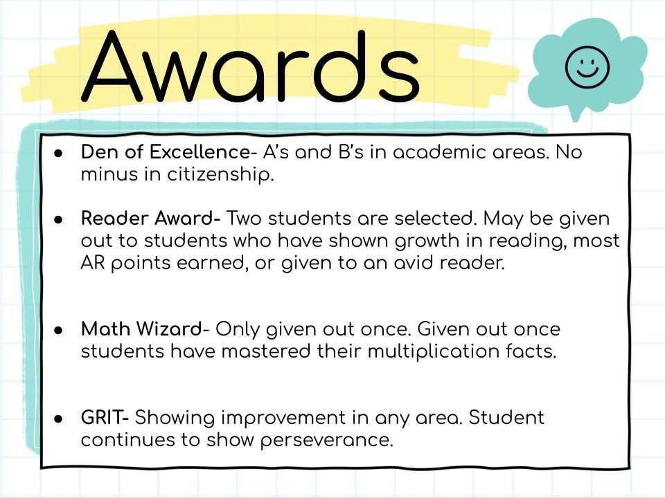 Trimester Awards Criteria 