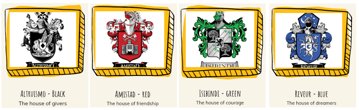 All 4 house logos