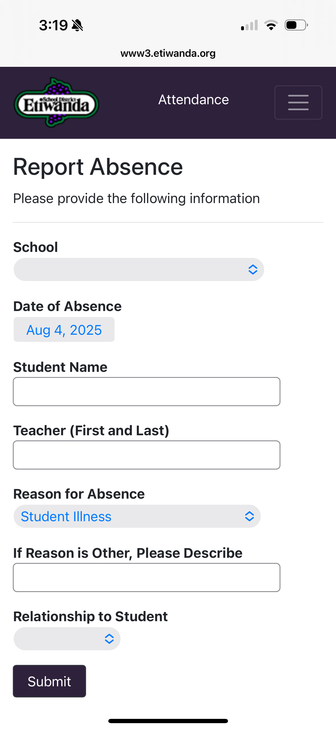 Report Absence