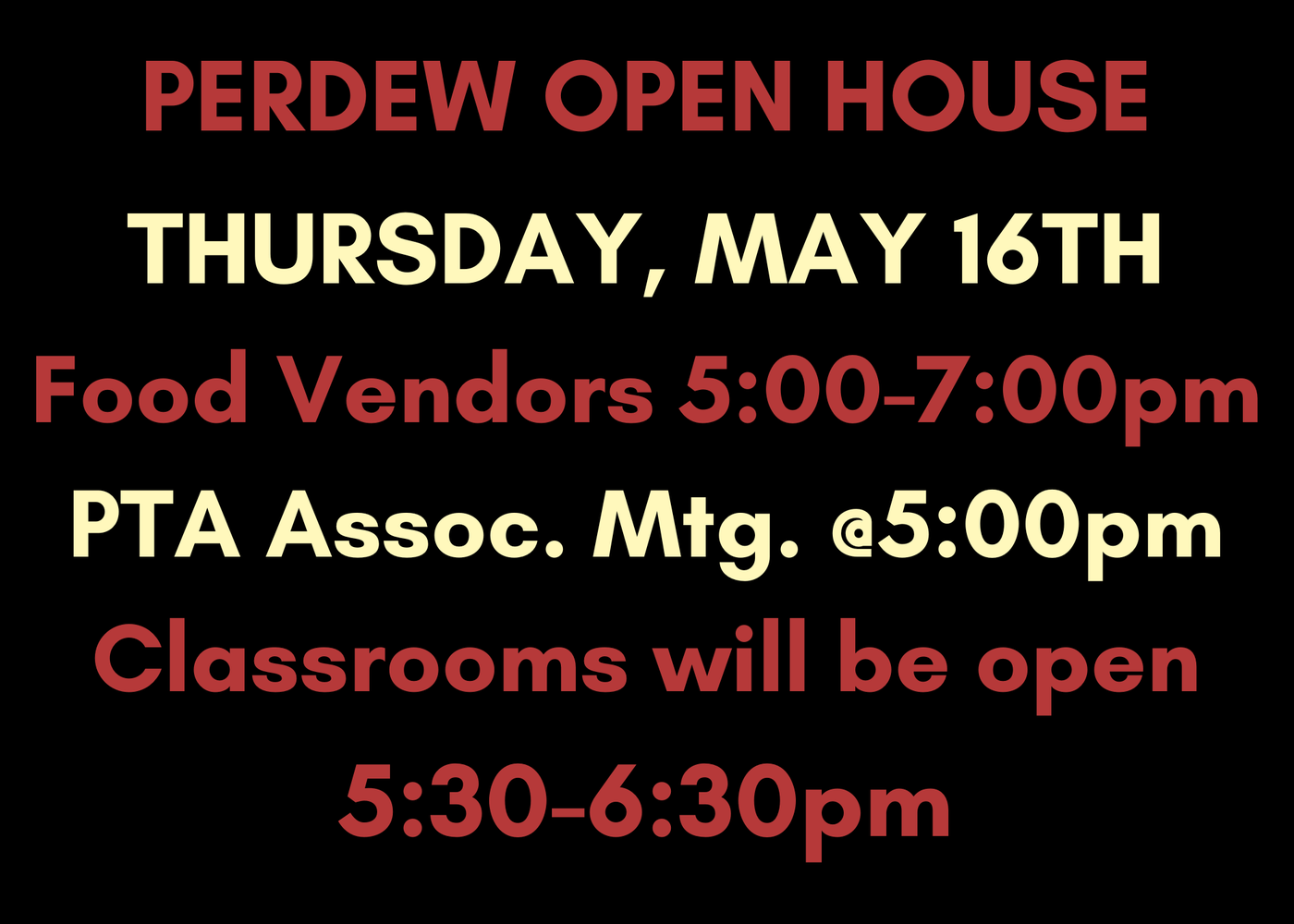 Open House Information