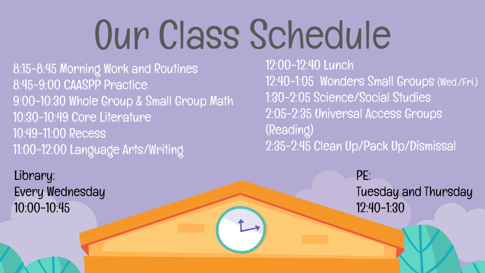 Our Class Schedule