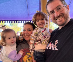 Mrs. Ferrari with her family