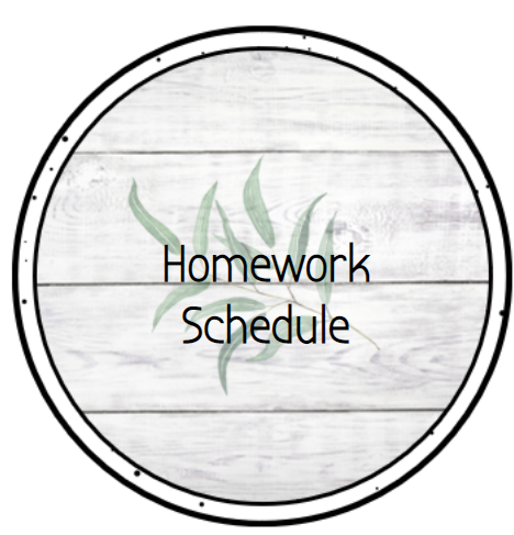 Homework Schedule