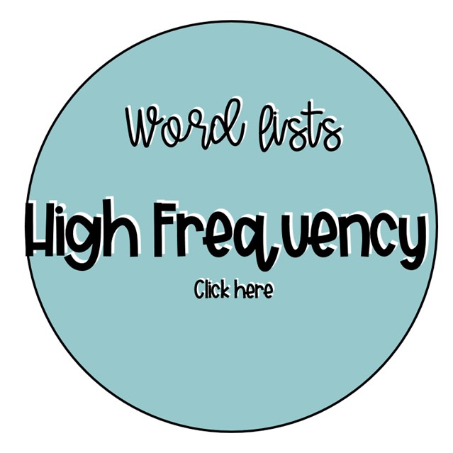 High Frequency Word List