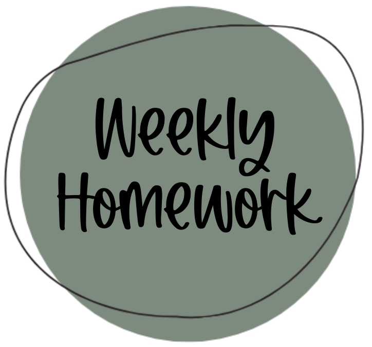 weekly homework coversheet