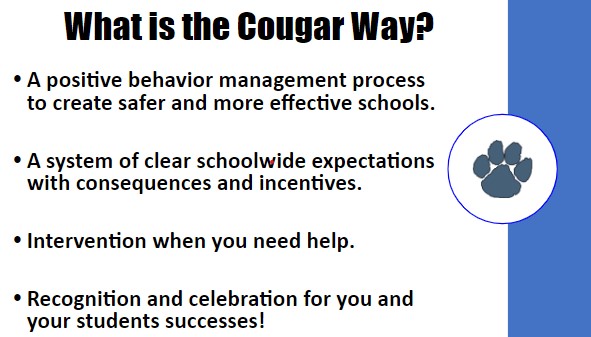 the Cougar way description at CCMS