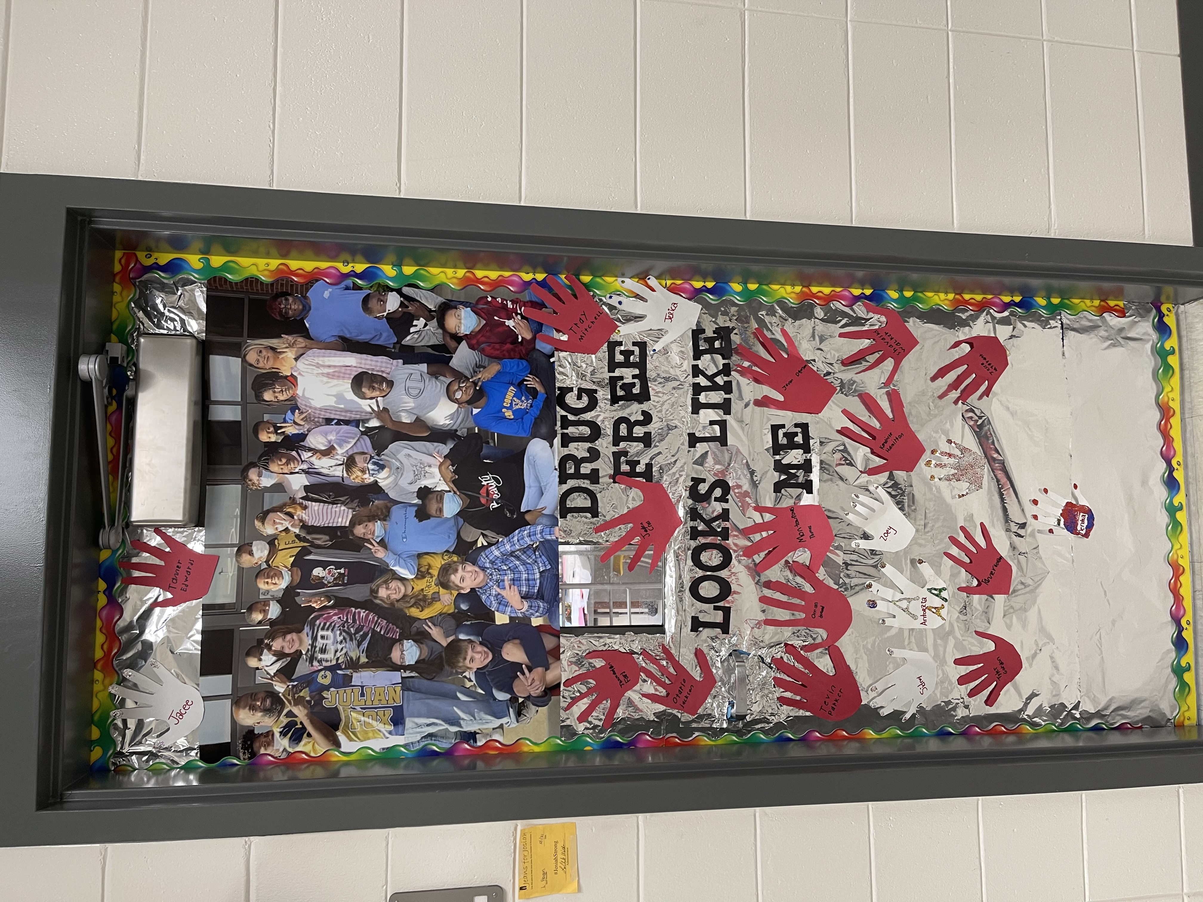 Red ribbon week door decorations
