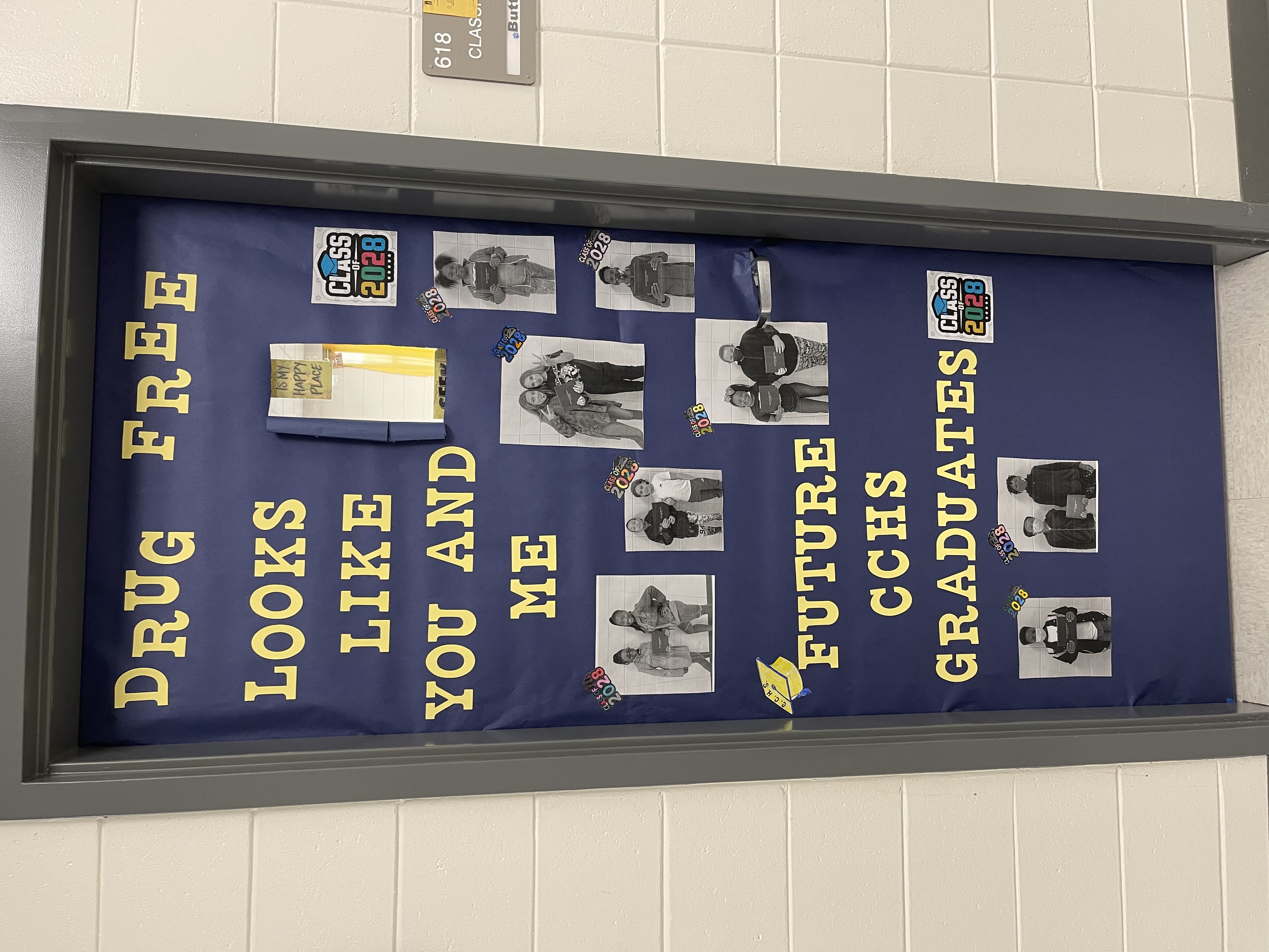 Red ribbon week door decorations