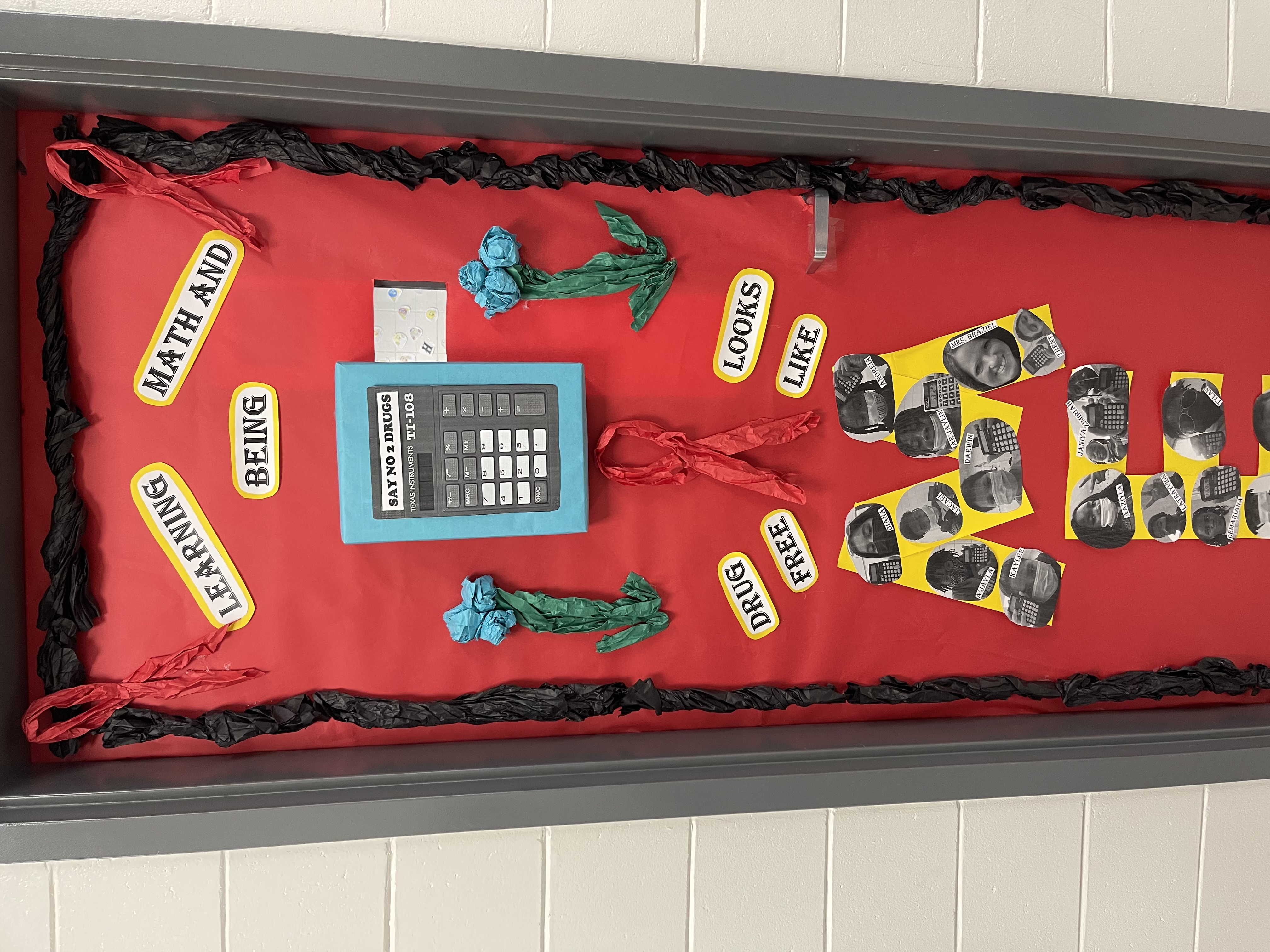 Red ribbon week door decorations