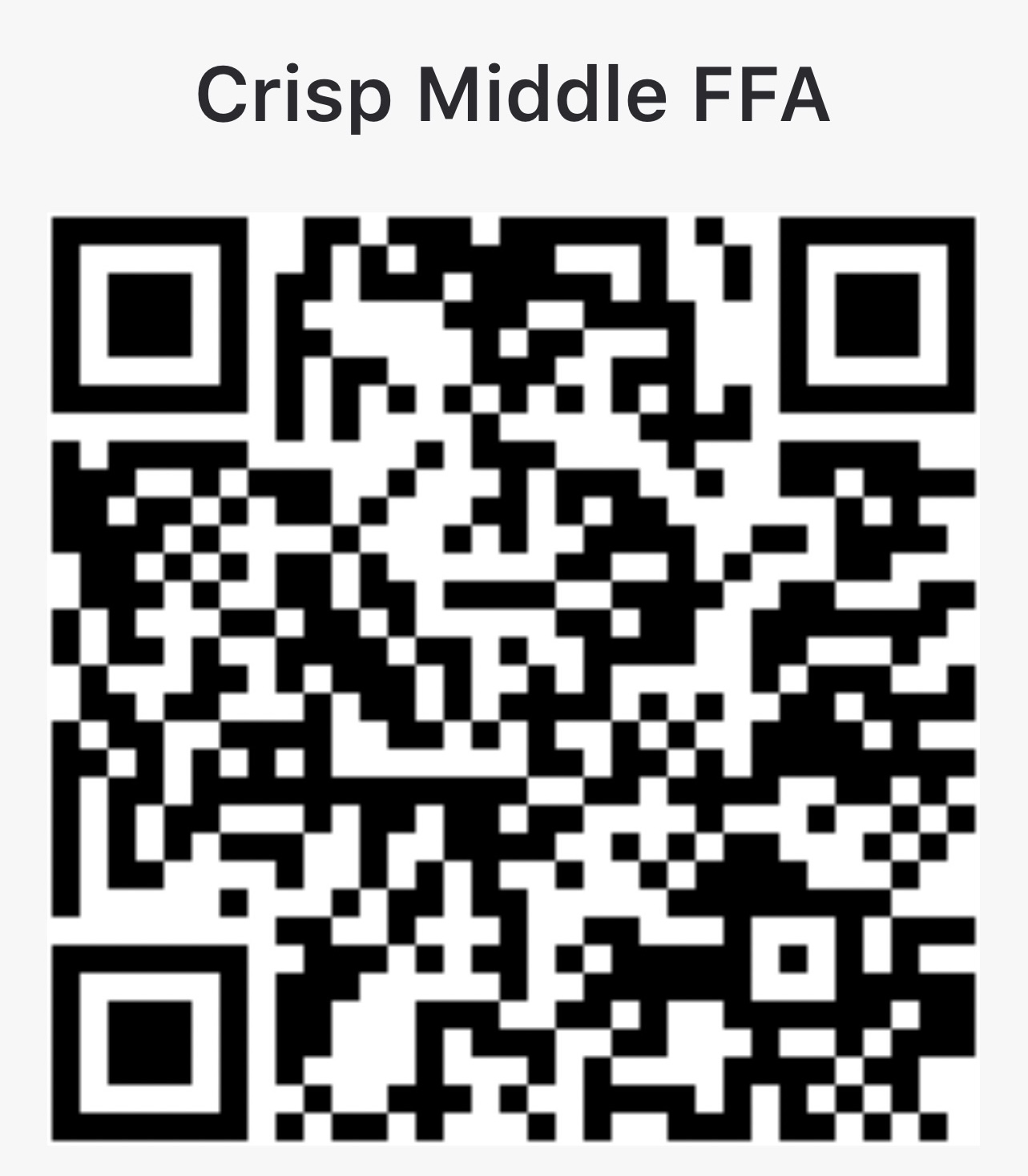 QR code to join FFA