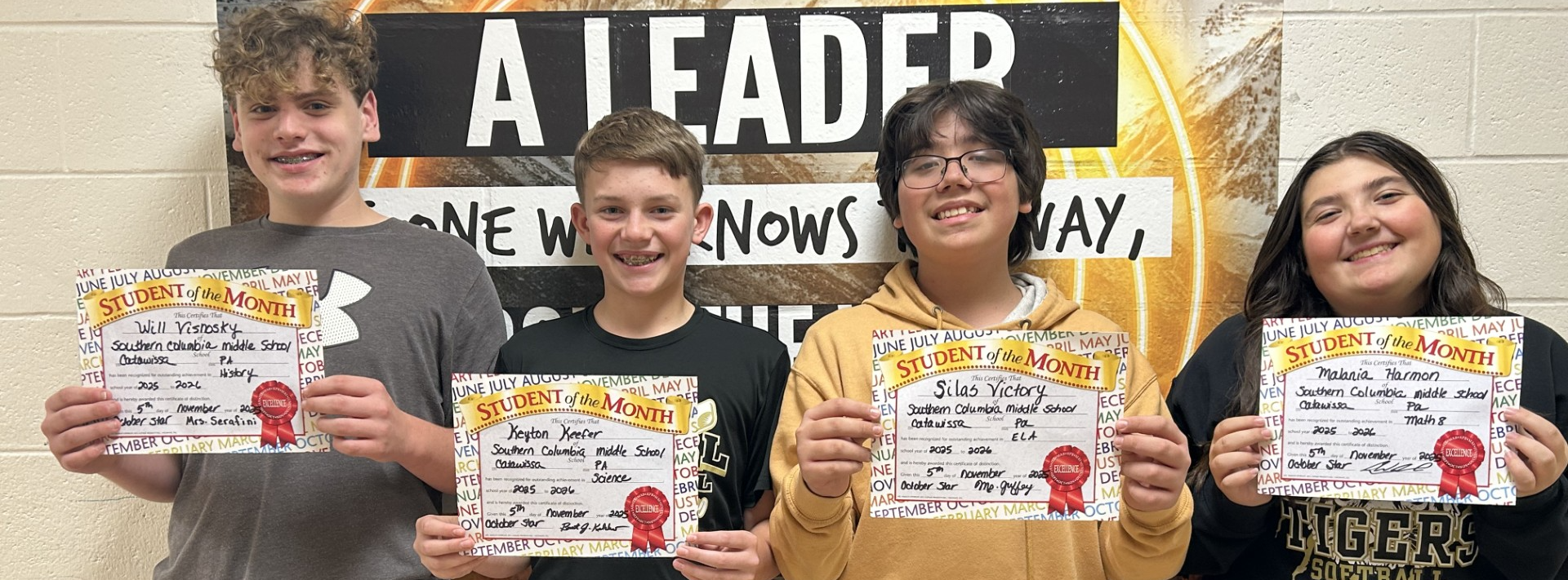 students of the month