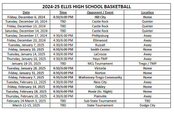 schedule