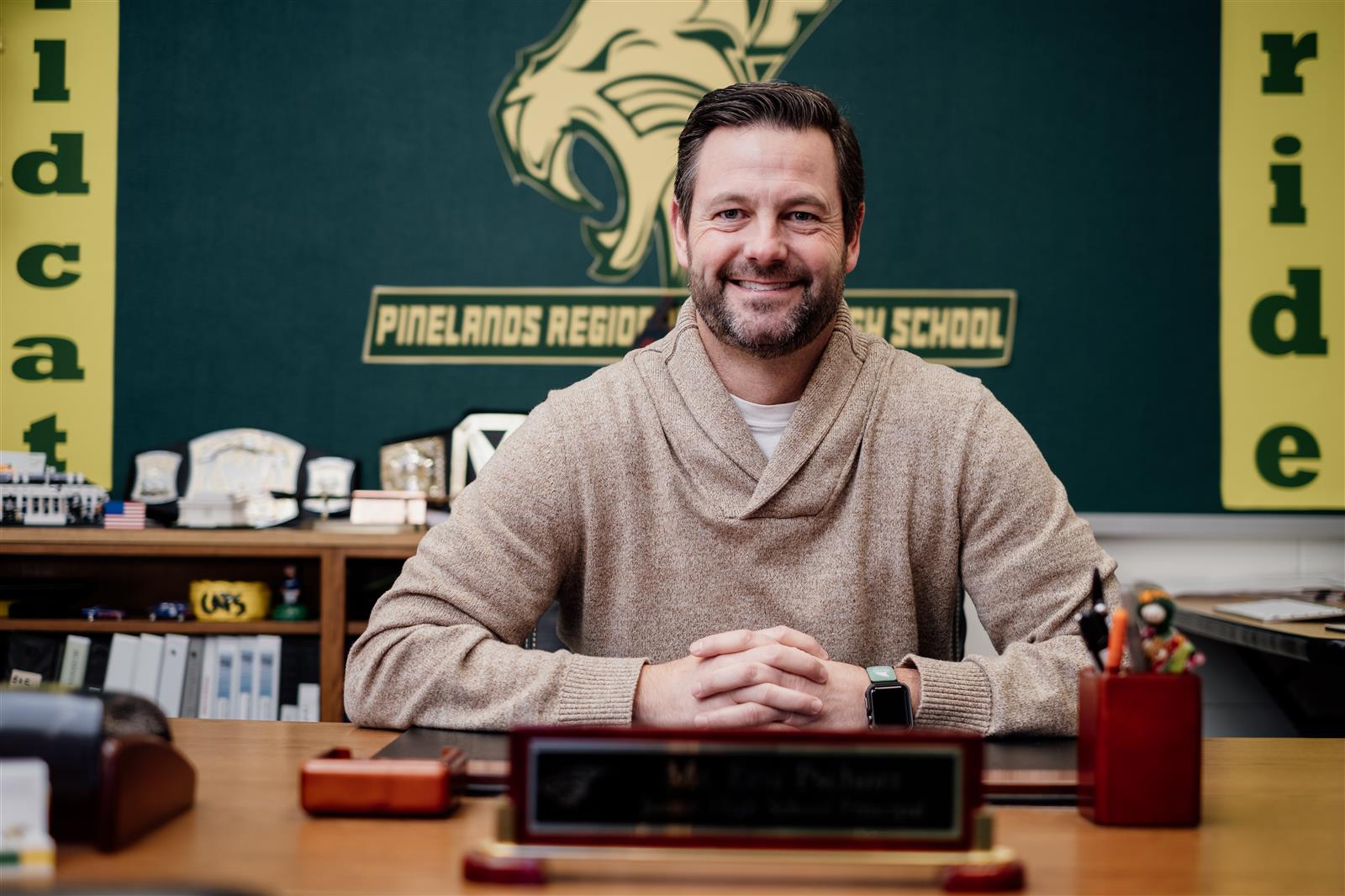 Mr. Pschorr at his desk