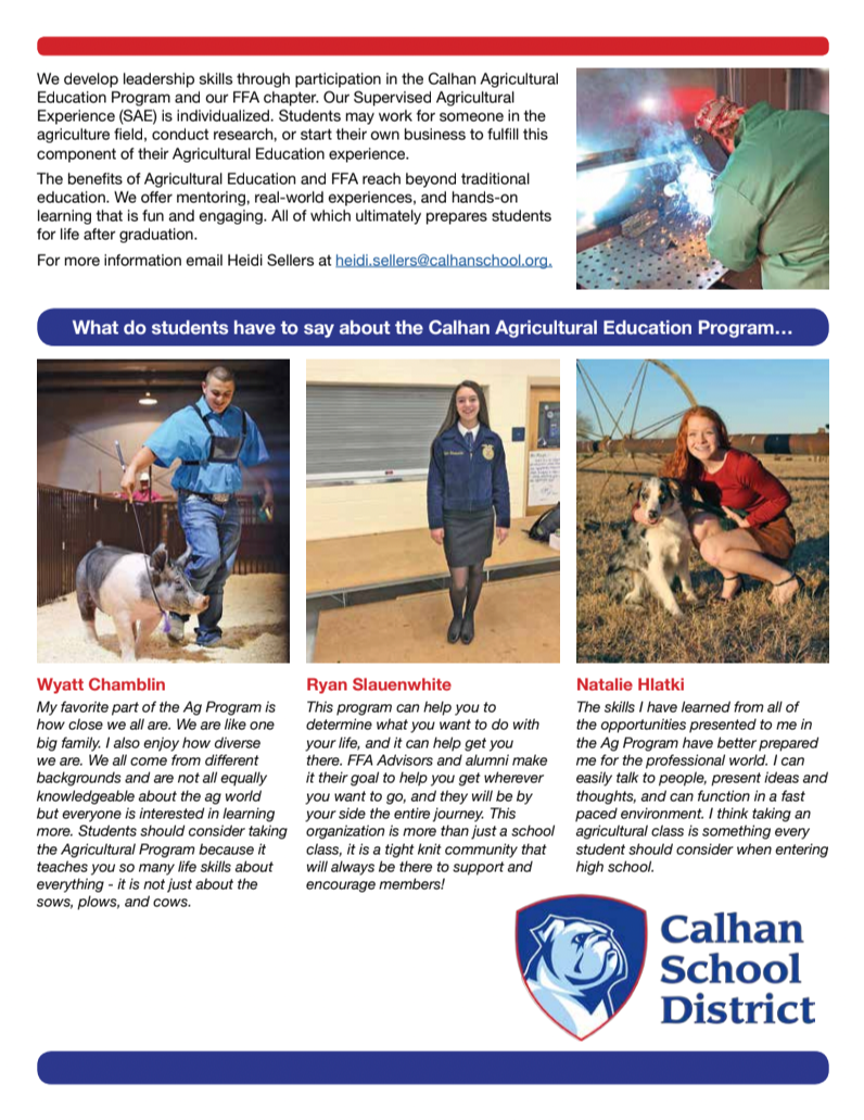 Calhan Agricultural Education Program