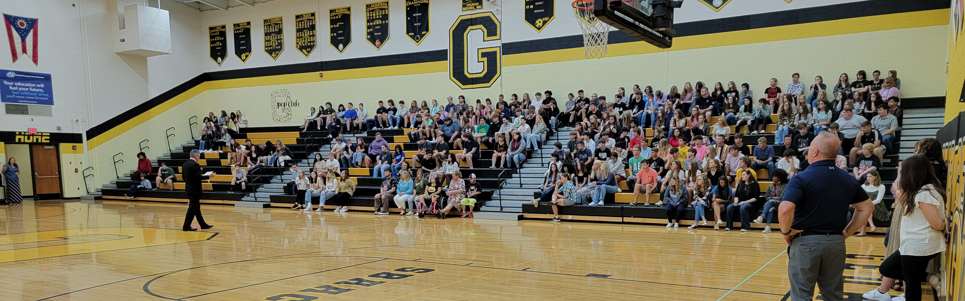 Jr-Sr High School Principal, Jerry Underwood, welcoming students for the 2022-2023 school year. WELCOME BACK STUDENTS! #IgniteInspireInstill