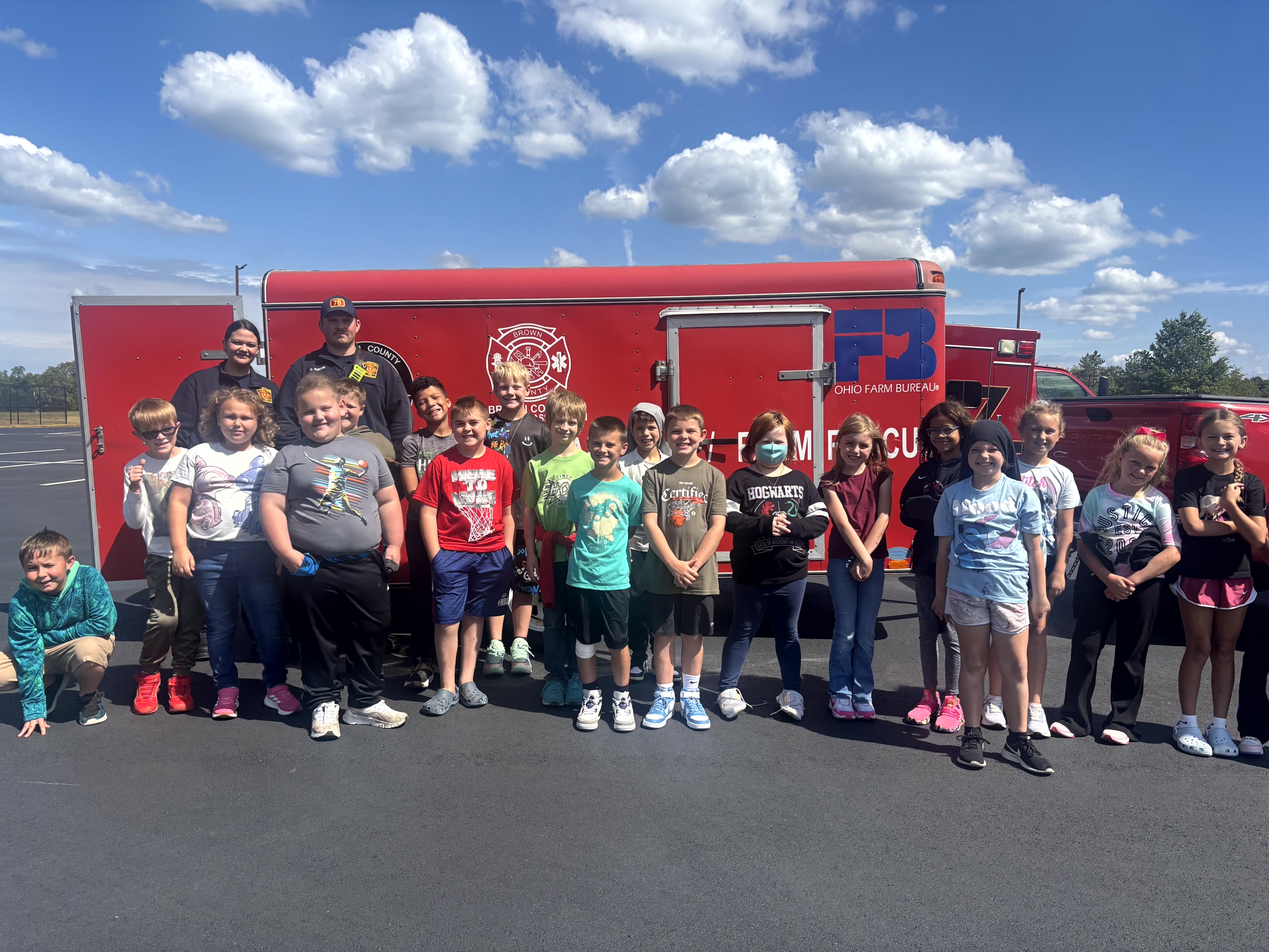 Thank you to Chief Rockey and his team for including our students in raising awareness around grain bin safety. Firefighters Chase Porter and Jennisa Cornette paid a visit to STEM students in grades 3rd-12th this week. They brought along their grain bin rescue trailer and shared how they use the tools in the trailer to save lives. Chase and Jennisa, thank you for the engaging farm safety lesson!