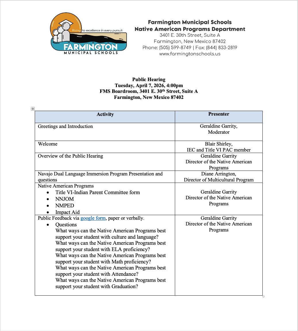 Native American Programs