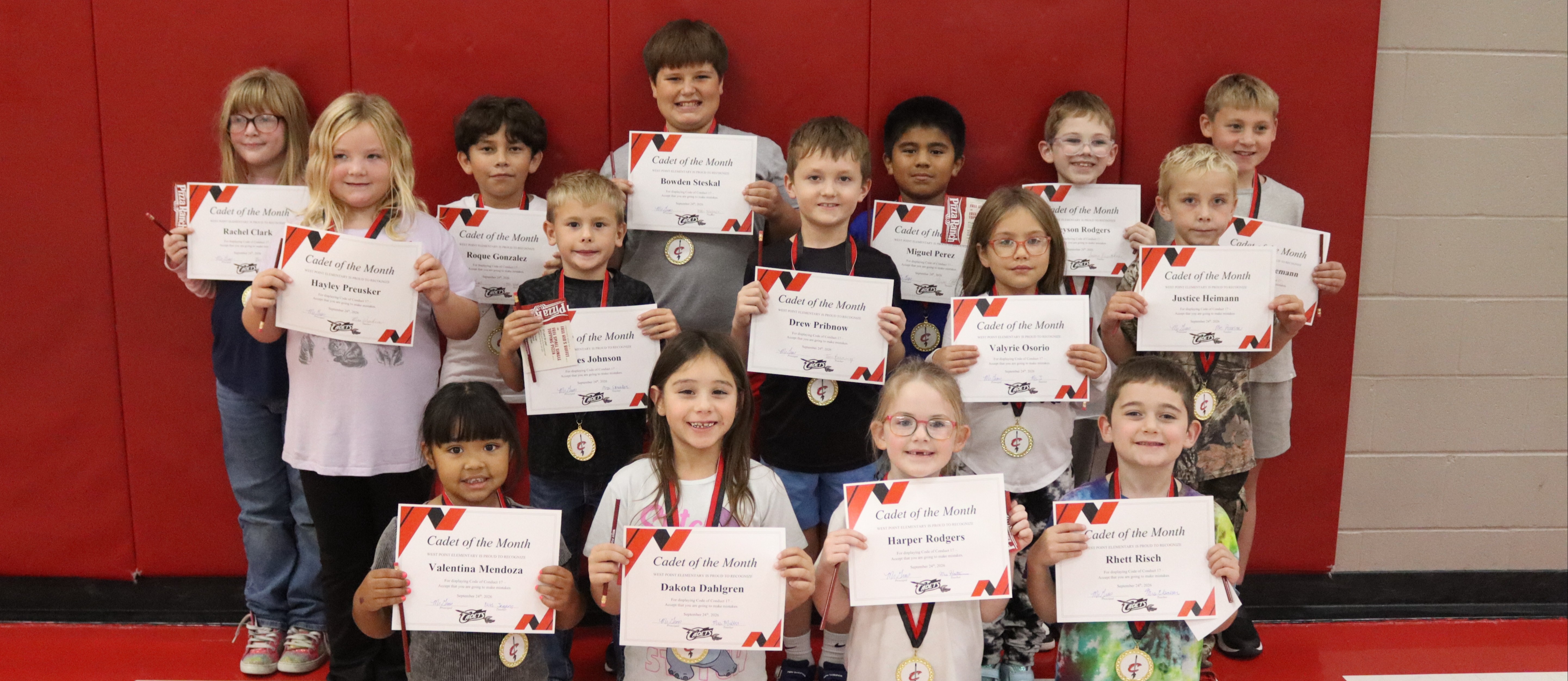 September Cadets of the Month