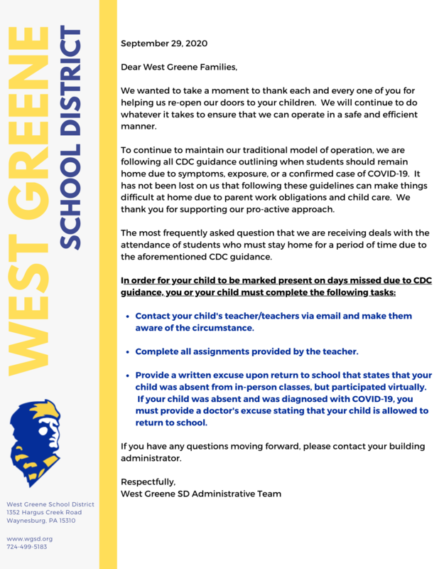 COVID Parent Letter