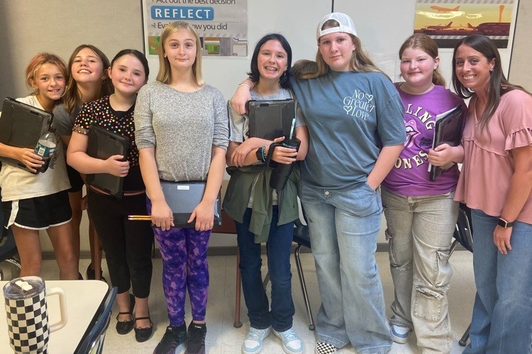 teacher in front of class