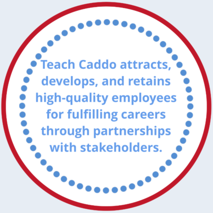 teach caddo attracts, develops, and retains high-quality employees for fulfilling careers through partnerships with stakeholders