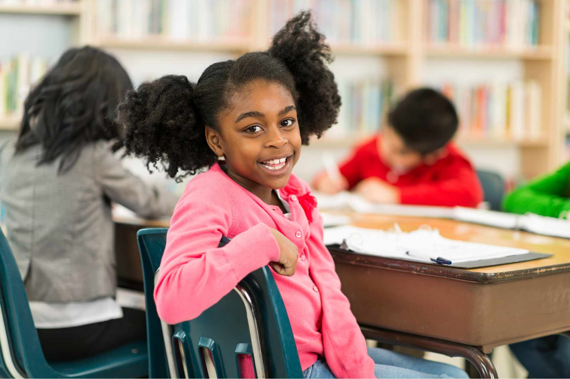 Photo of Girl at School Desk