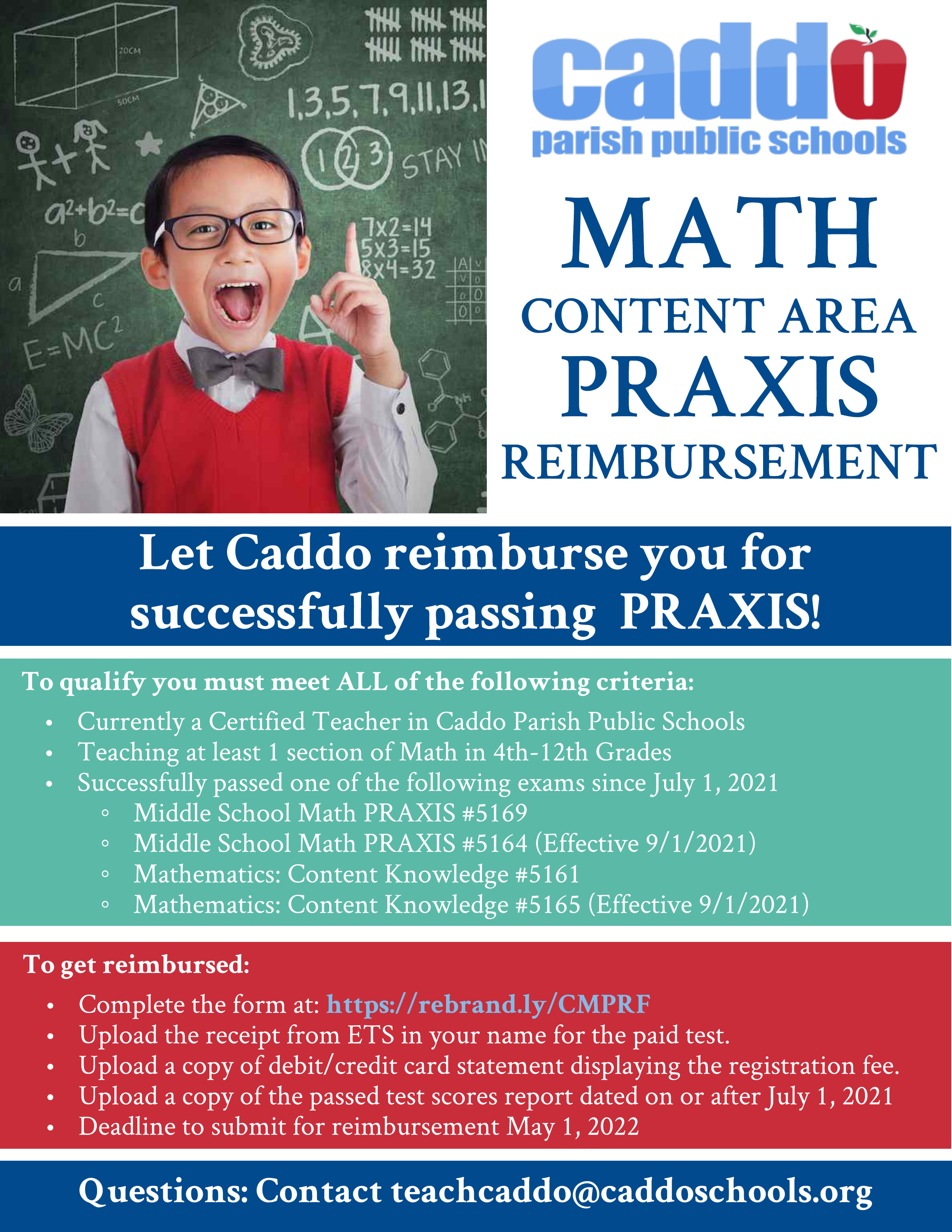 Math Praxis Reimbursement
