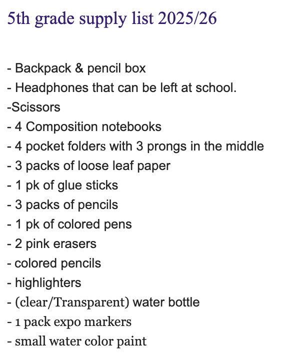 5th grade