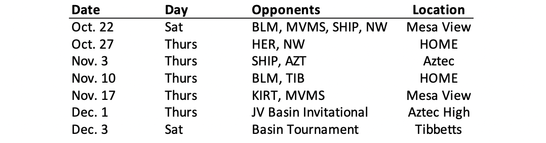 schedule