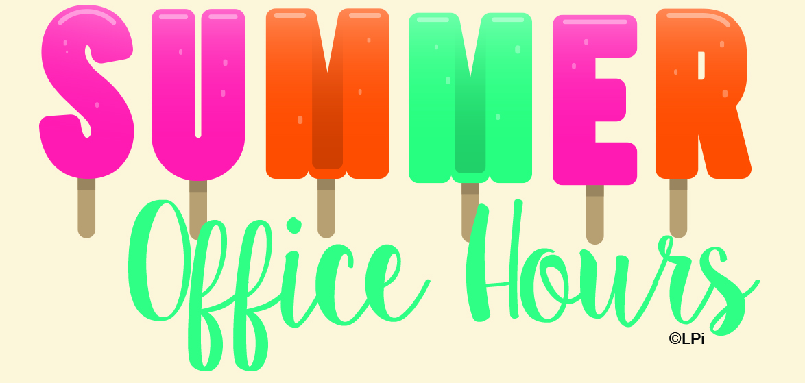 popsicle with the words office hours