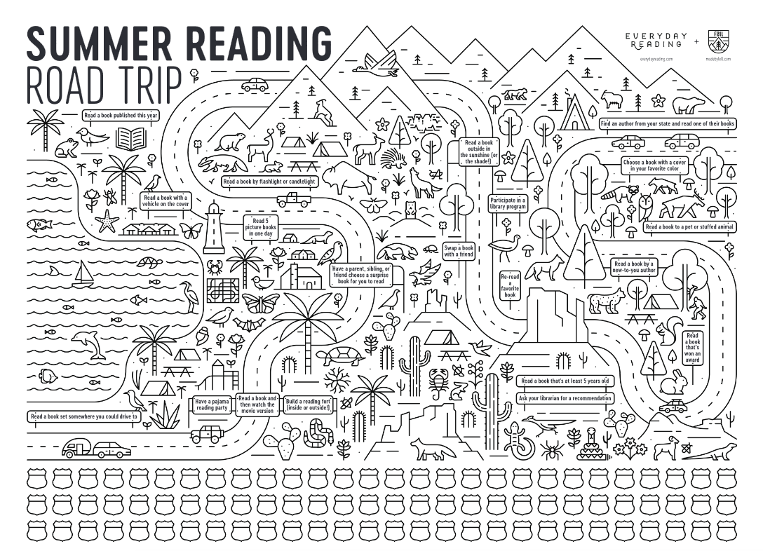 summer reading road trip chart