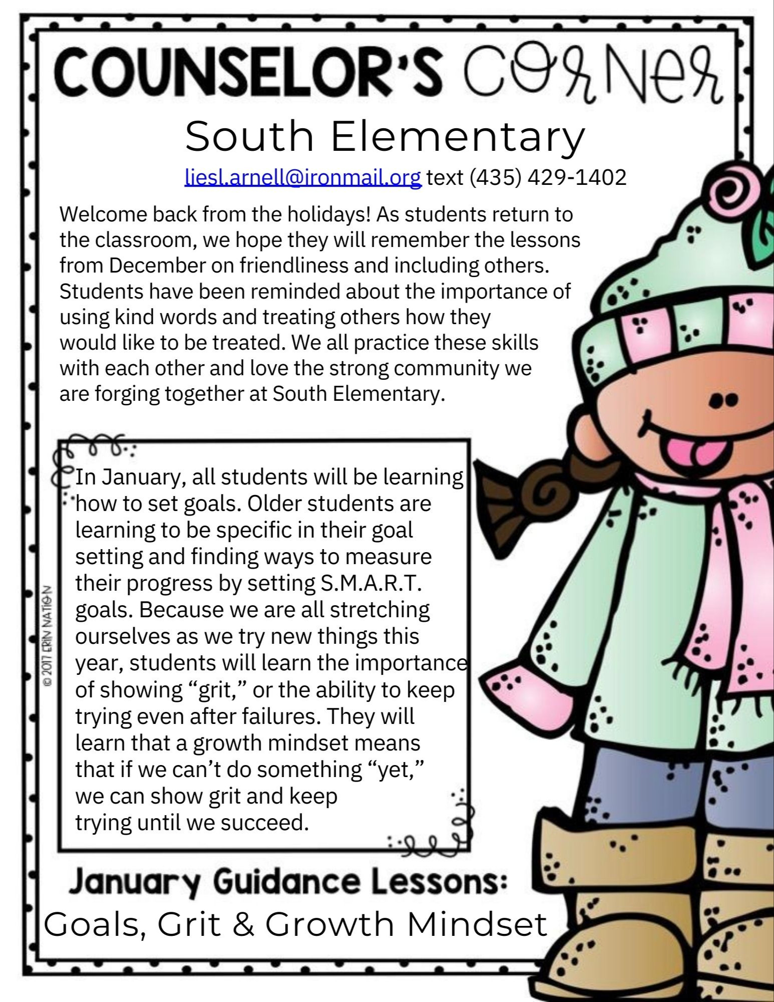 counselor's newsletter