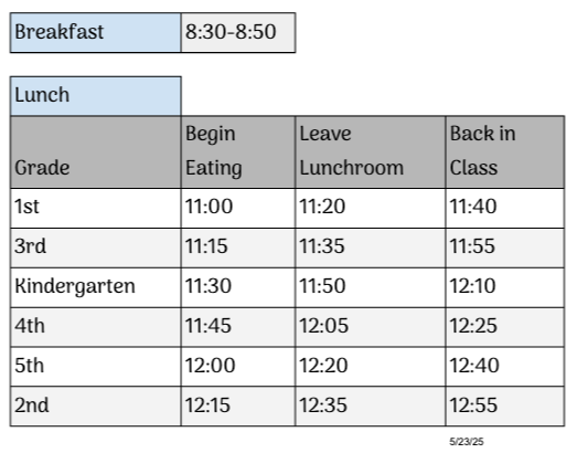 schedule