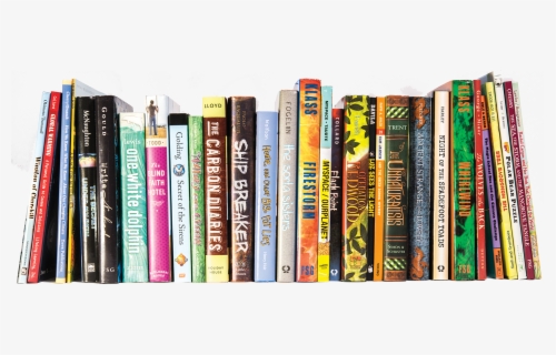 row of books on the shelf