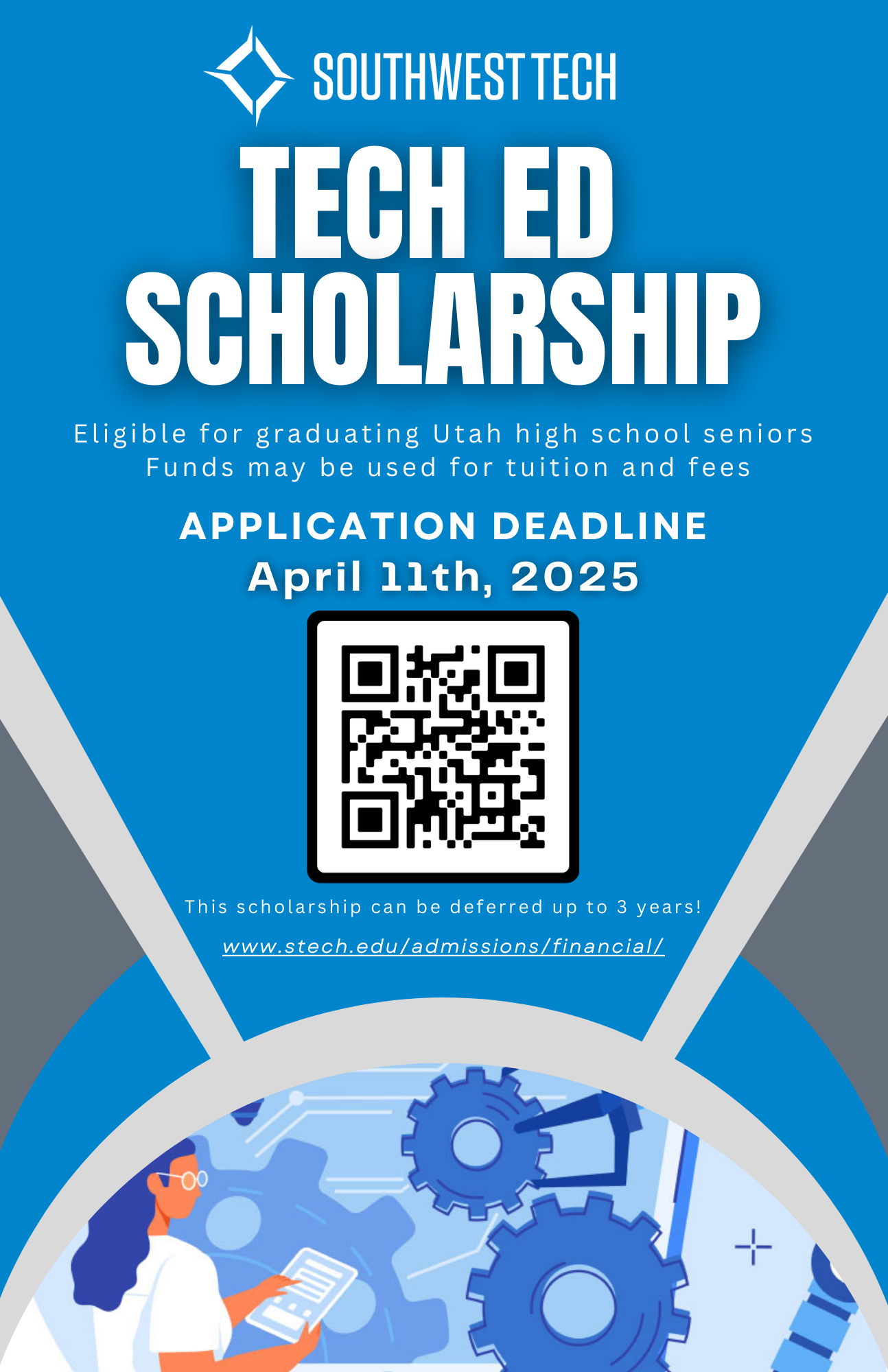 Tech Ed Scholarship with qr code 