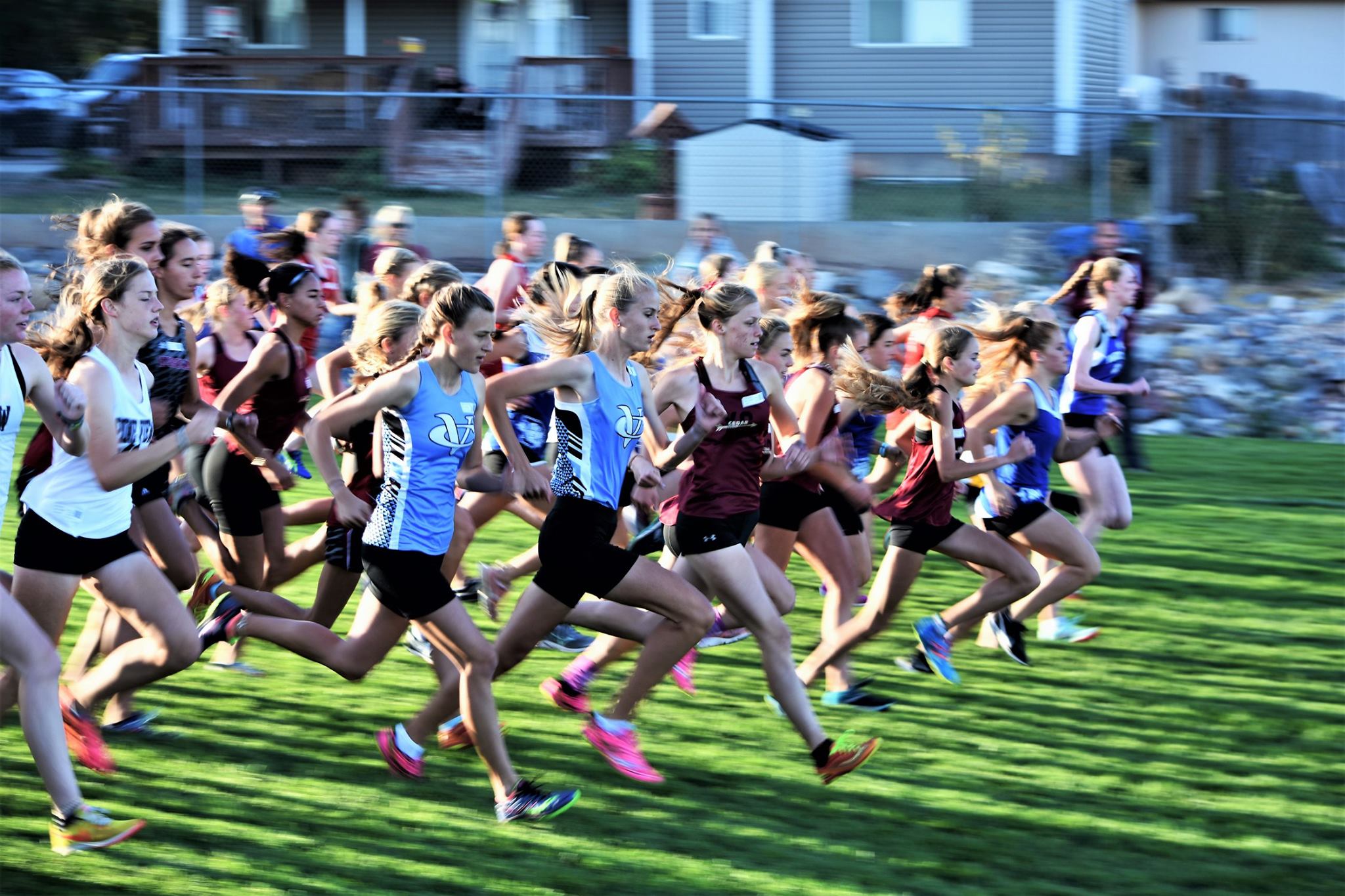 Cross Country team in competition