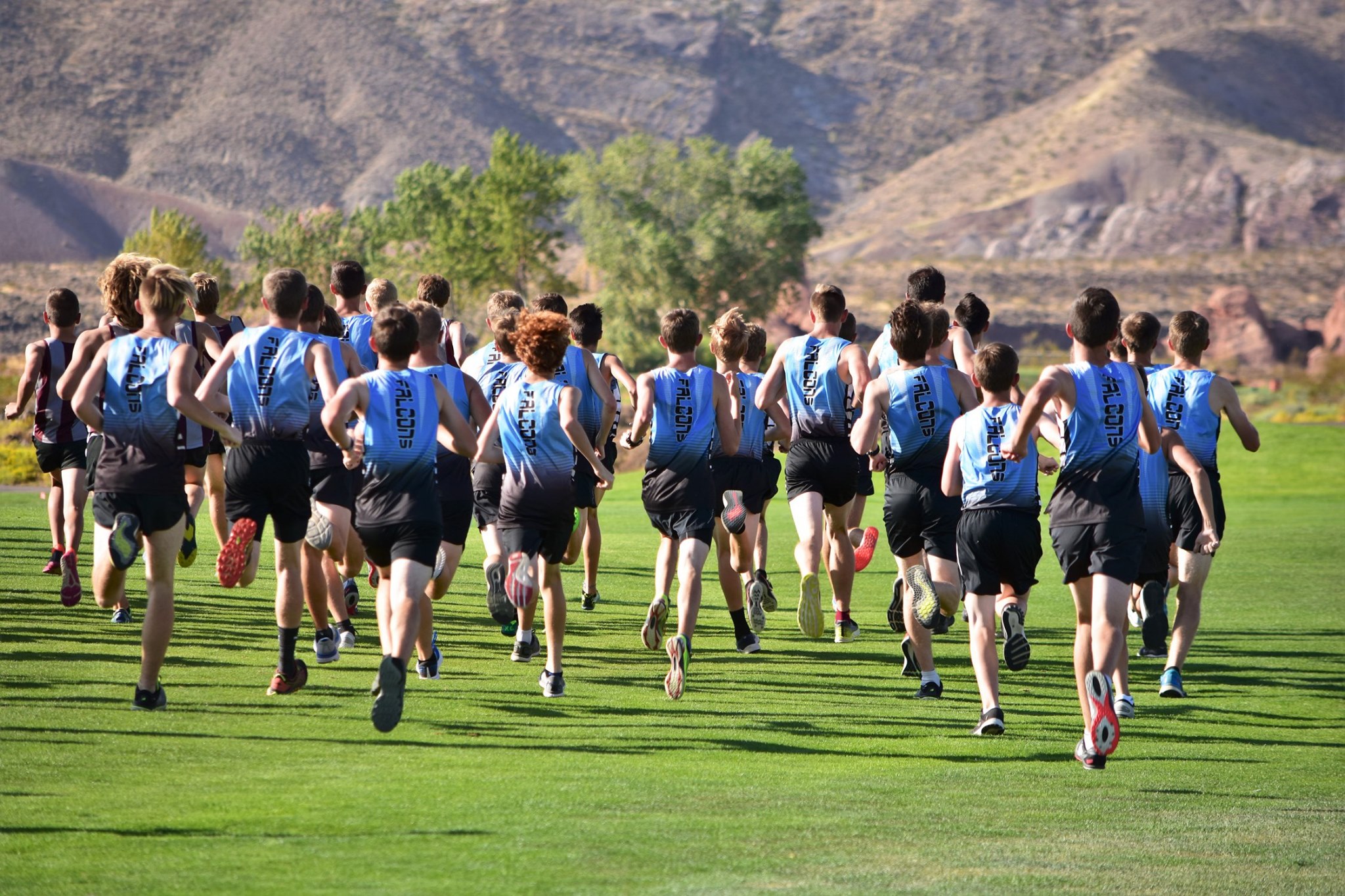 Cross Country team in competition
