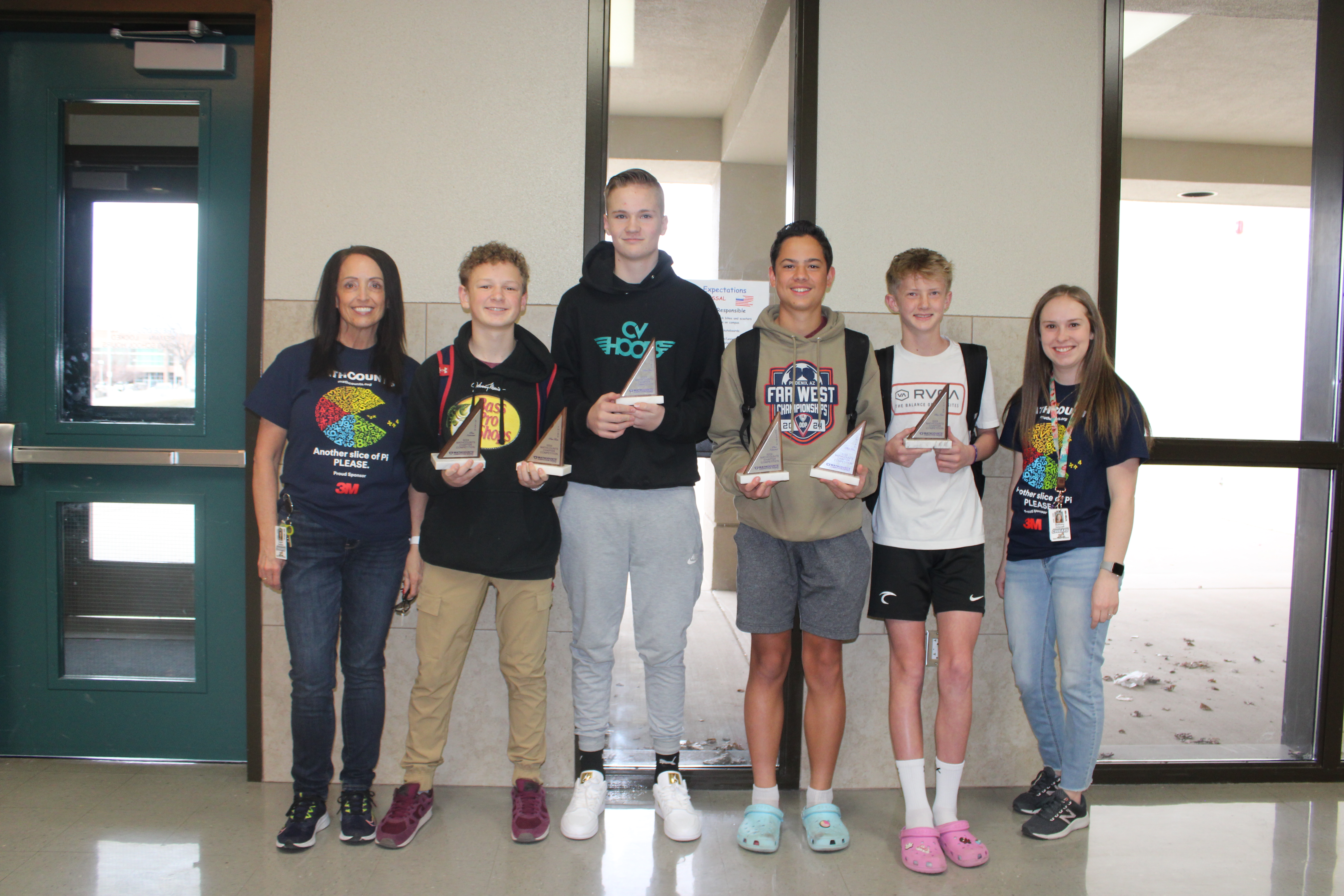 pic of CVMS Math Counts 4th place team