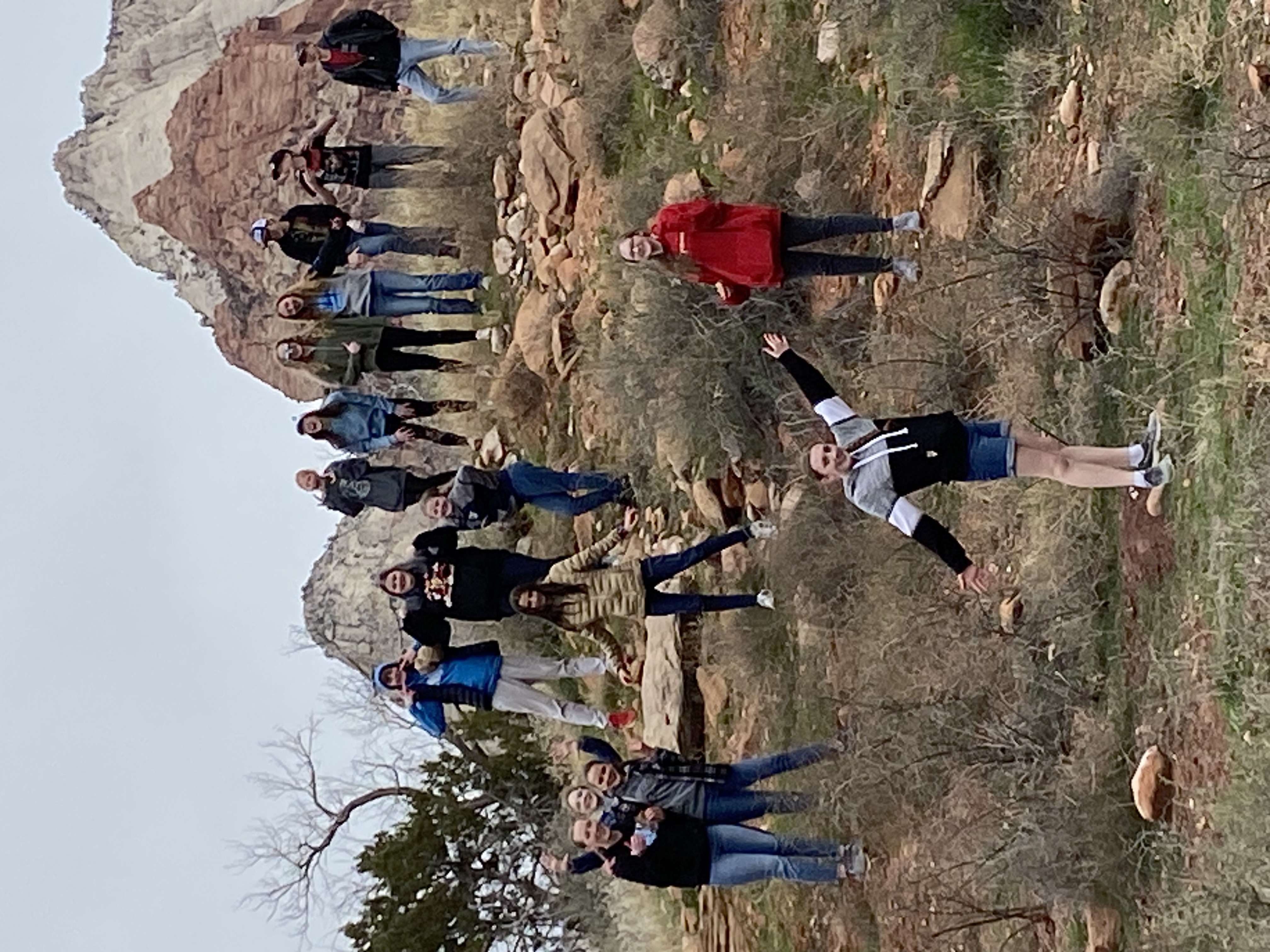pic of students on Zions Field Trip