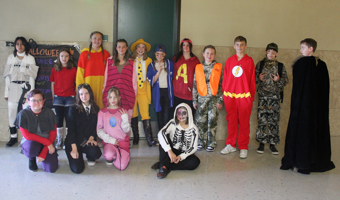 pic of students dressed up for Red Ribbon Week