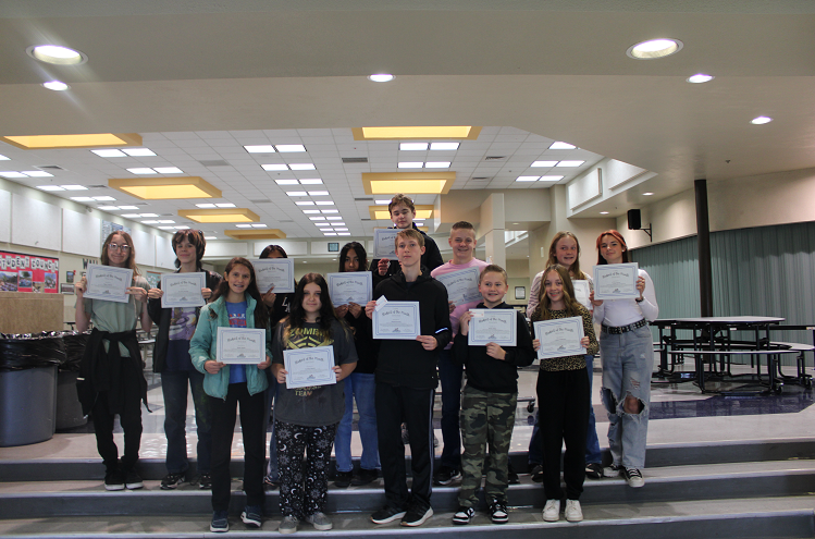 8th grade students of the month