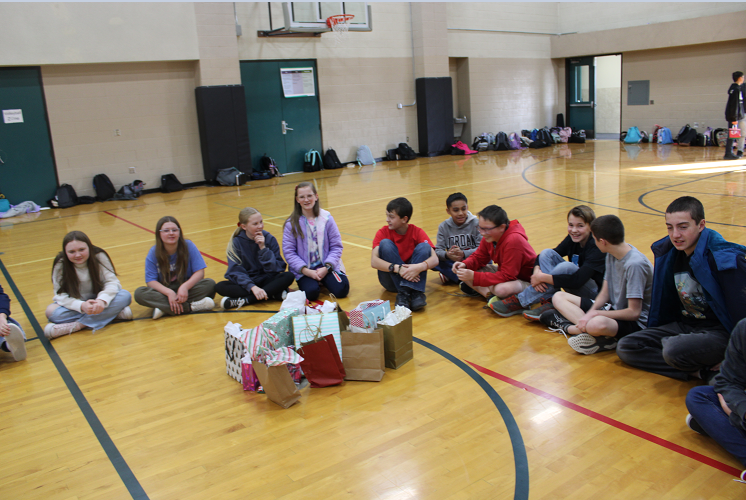 pic of Honor Society students at December activity