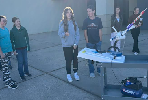 pic of students launching rockets