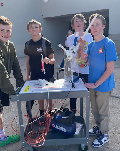 pic of students launching rockets