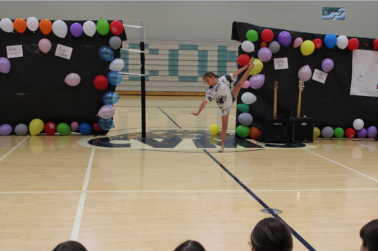students performing at talent show