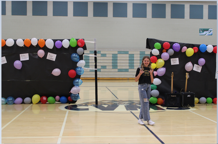 students performing at talent show