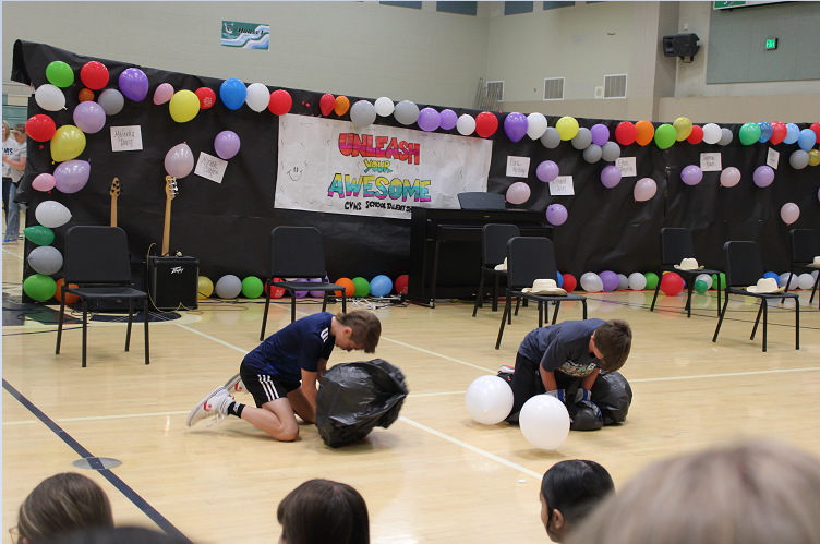 6th Graders try Minute to Win It