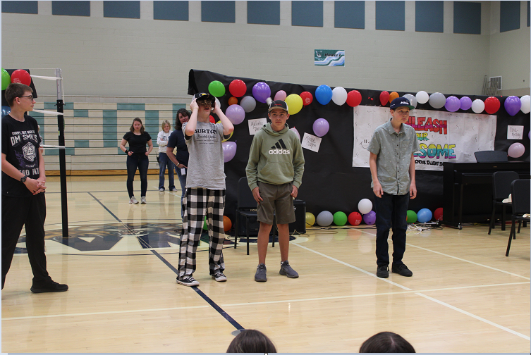 8th Graders try Minute to Win It
